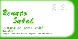 renato sabel business card